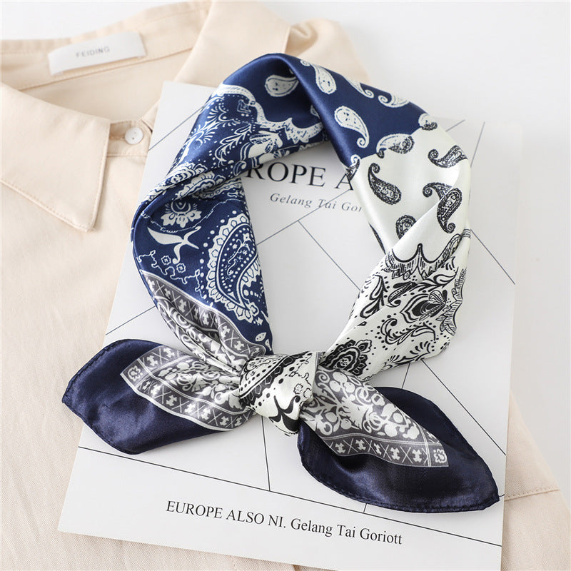 Women's New Small Square Retro Cashew Professional Scarf Women's New Small Square Retro Cashew Professional Scarf